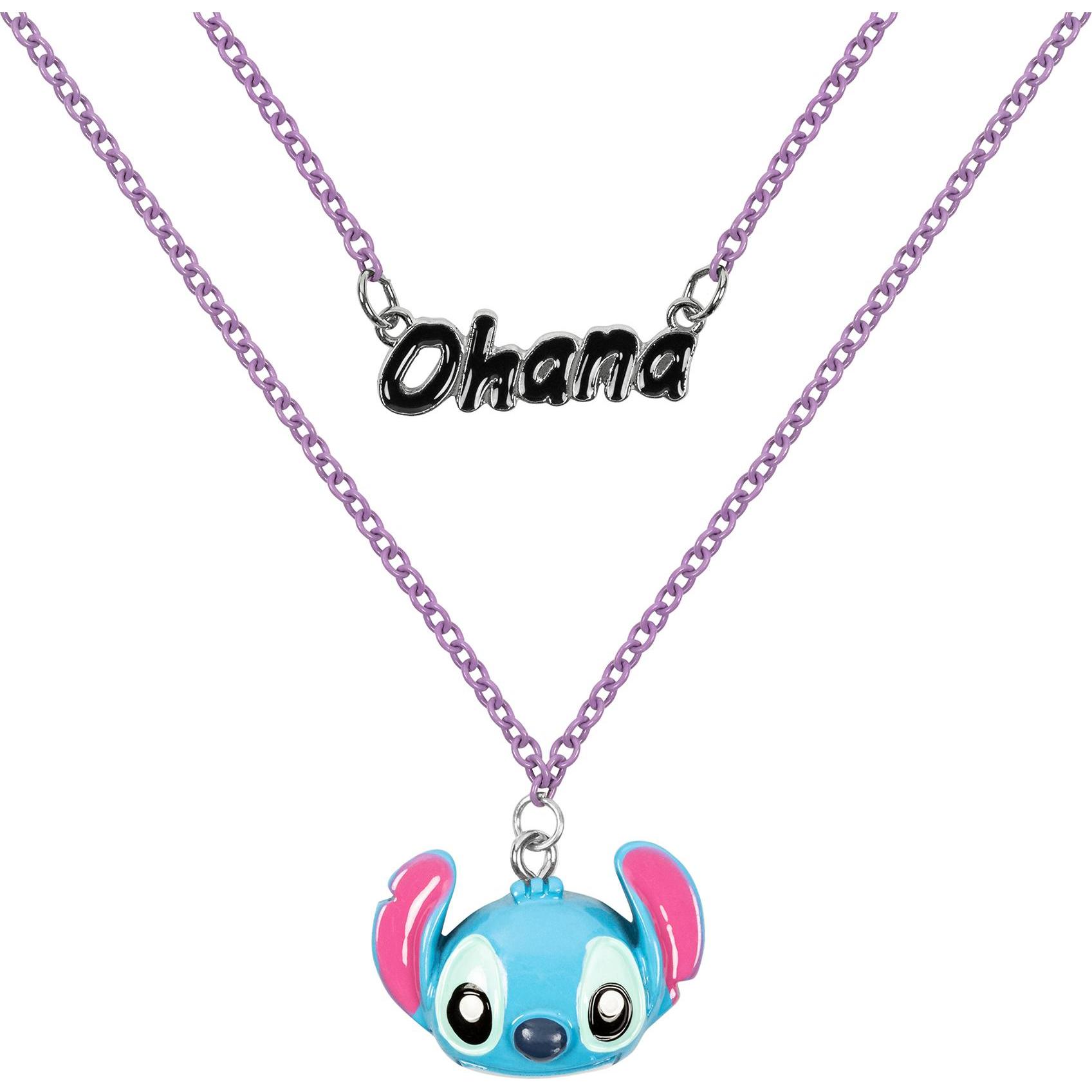 NoName, Halsschmuck, STITCH - Ohana - Collier + Pendentif 16mm, (Sterling Silber)