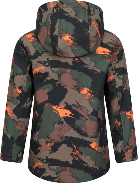 Actual product image Mountain Warehouse Childrens/Kids Exodus II Camo Water Resistant Soft Shell Jacket (140)