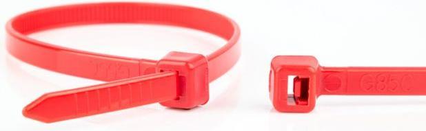 Image du produit WKK Kabelbinder rot, 100x2,5mm, 100 Stück (Serre-câbles en plastique, 100 mm, 100 pcs)