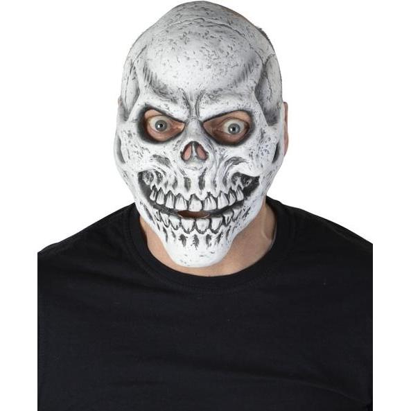 MICA Festival Maske - Skelett - für Erwachsene - grau