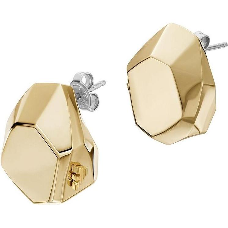 Emporio Armani, Orecchini, - Massive gold-plated earrings EGS3195710, (Metallo)