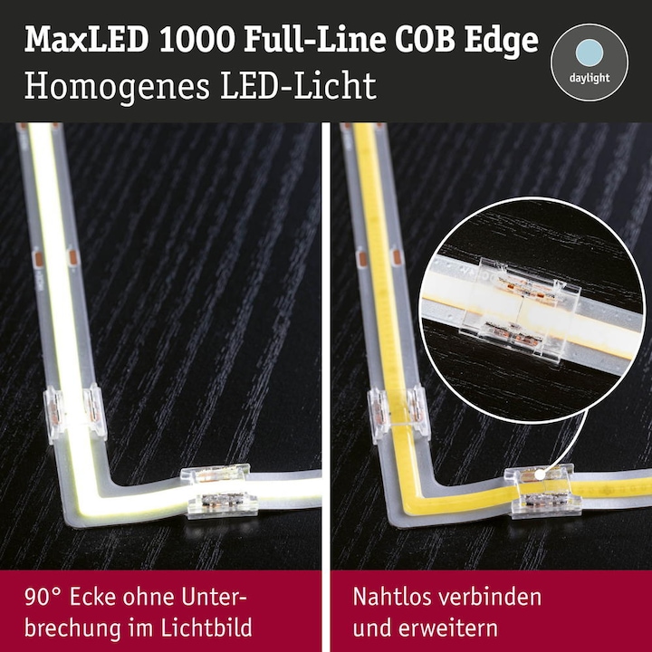 Actual product image Paulmann MaxLED 1000 Full-Line COB Stripe corner (Daylight, 3 cm, Indoor)