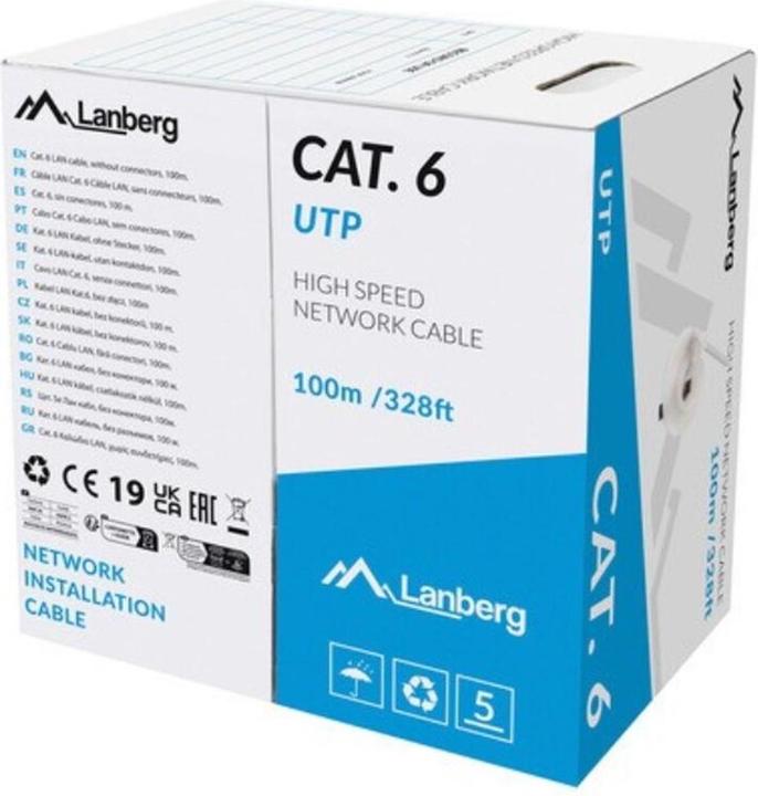 Produktbild Lanberg LCU6-11CU-0100-S (U/UTP, UTP, CAT6, 100 m)