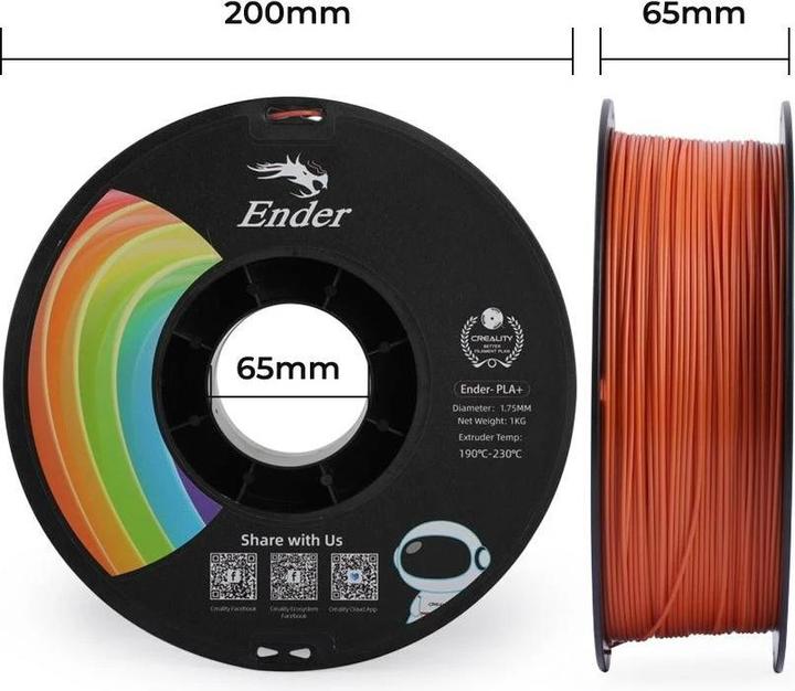 Actual product image Creality Ender (PLA+, 1.75 mm, 1000 g, Orange)