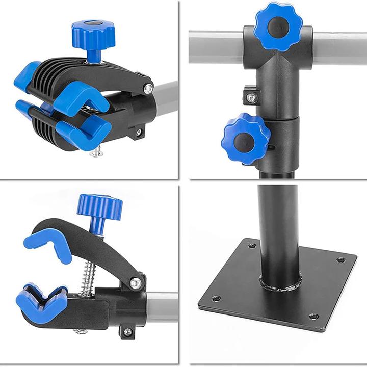 Actual product image Rockbros MP-01 tabletop service stand for bicycles with knobs - black