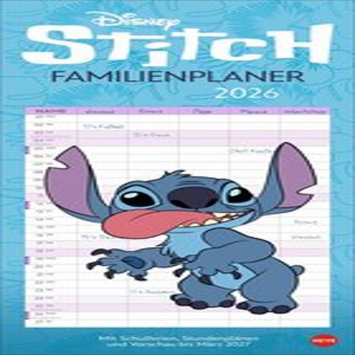 Produktbild Stitch Familienplaner 2026 (21 x 45 cm)