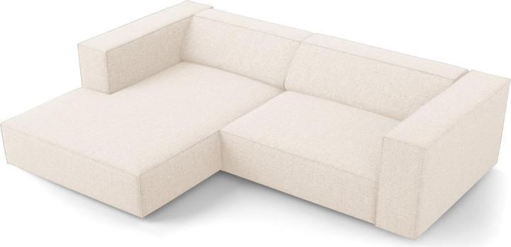 Actual product image Cosmopolitan Design Left Corner Sofa, "Arendal", 3 Seats, Light Beige, 224x166x70 Made in Europe (Corner sofa)