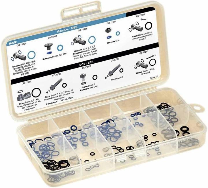 Image du produit VAR Kit de joints toriques pour freins à disque hydrauliques Coffret de tri