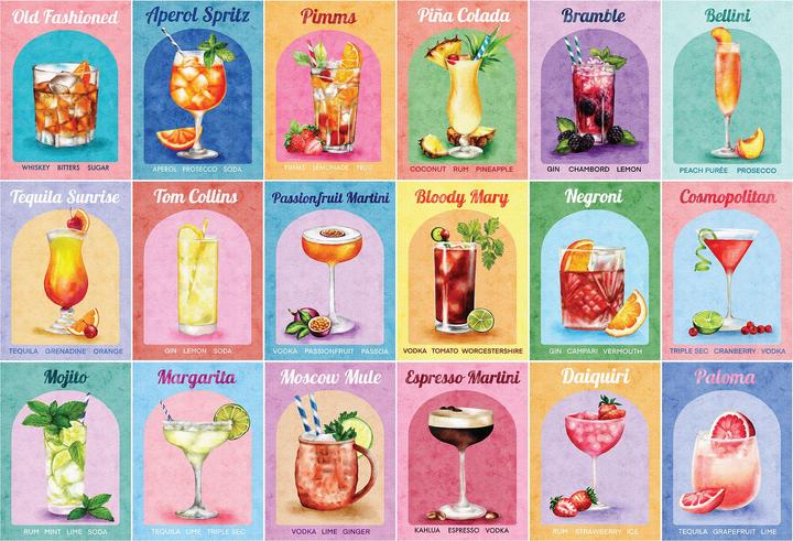 Produktbild The House of Puzzles Puzzle 1000 pieces Colourful Cocktails (1000 Teile)