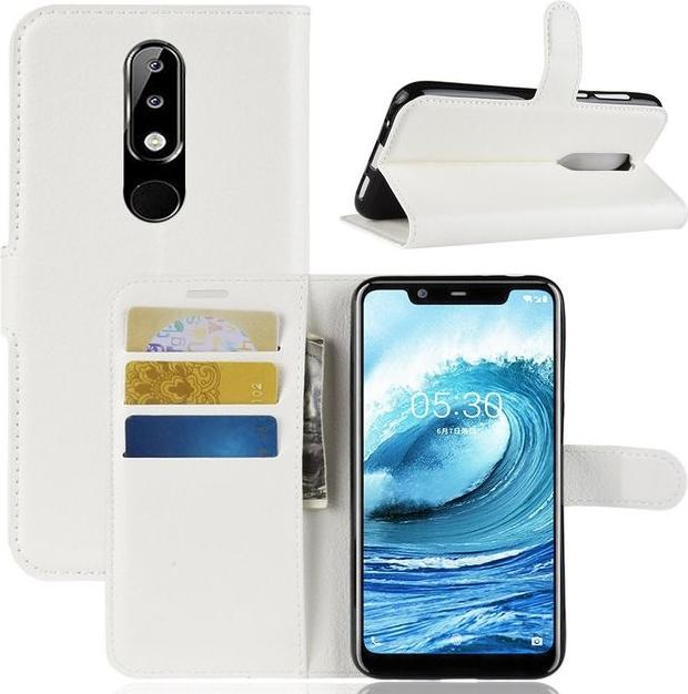 Actual product image MU Classic Litchi Leather Bookcover Series (Nokia 5.1 Plus)