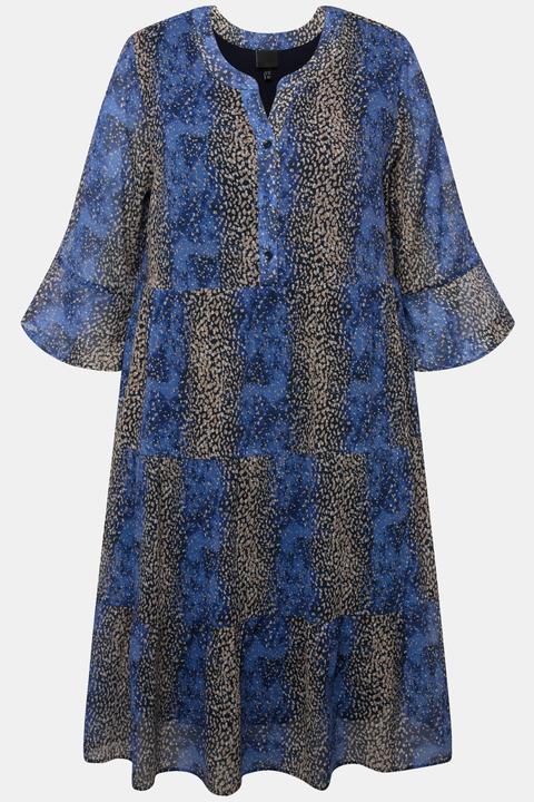 Actual product image Ulla Popken Tiered Mixed Gradient Midi Dress (60)