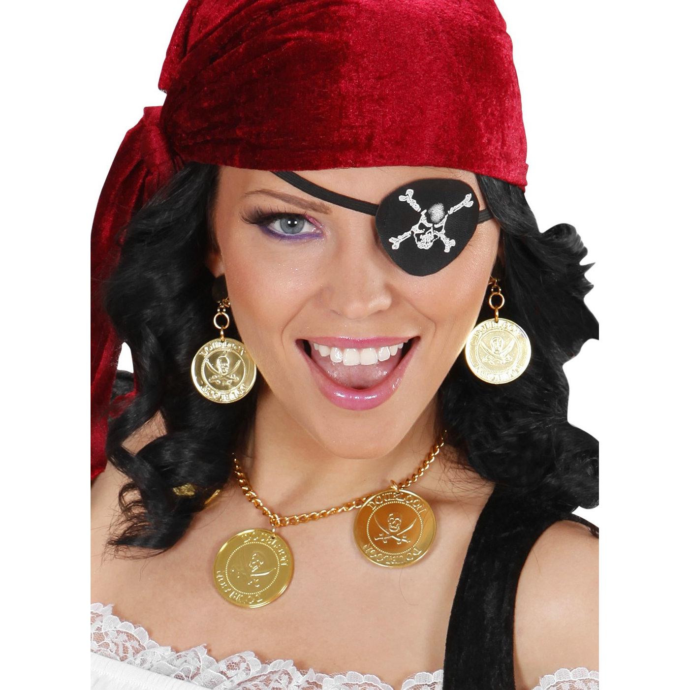 Thumbnail - Widmann Piratenschmuckset Halskette und Ohrringen