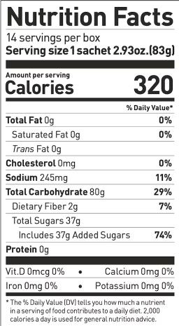 Nährwerte und Zutaten Maurten Drink Mix 320 (Neutral, 1 Stk., 80 g)