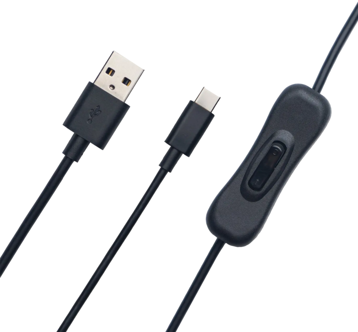 Produktbild Obsbot USB-A auf USB-C Daten Stromkabel mit Ein/Aus-Schalter (USB 2.0)