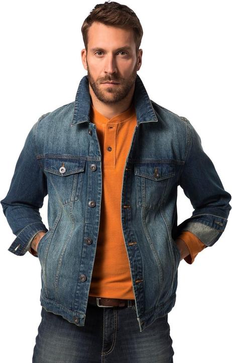 Actual product image JP1880 Denim jacket, breast pockets, button placket, up to 8 XL (L)