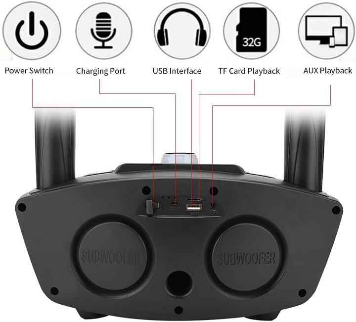 Actual product image Bewinner Wireless Karaoke, Black