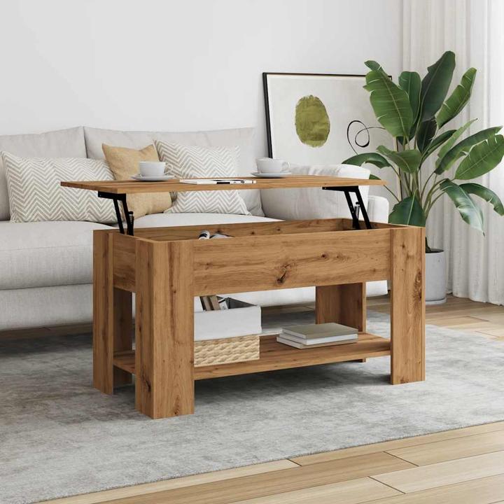 Actual product image vidaXL Couchtisch Artisan-Eiche 101x49x52 cm Holzwerkstoff (101 x 49 x 52 cm)