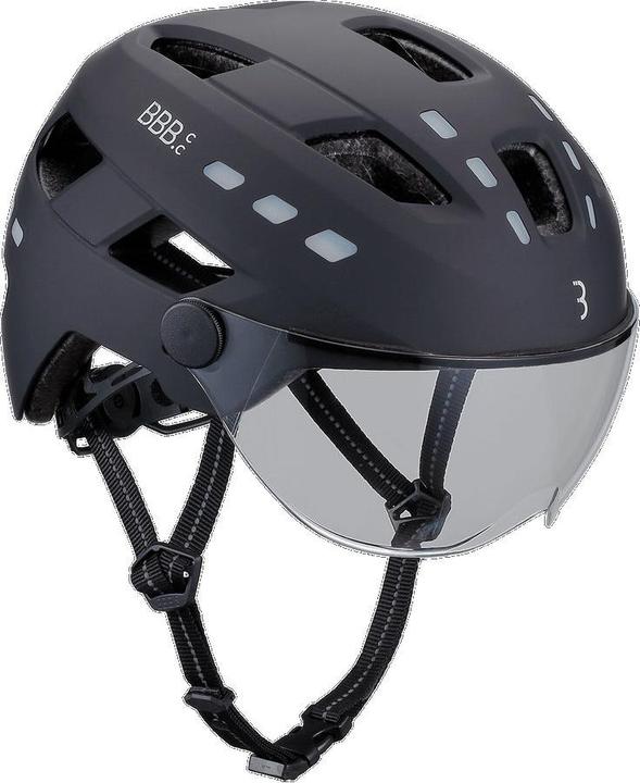 Actual product image BBB Helmet District LED Faceshield unisize (54 - 60 cm)