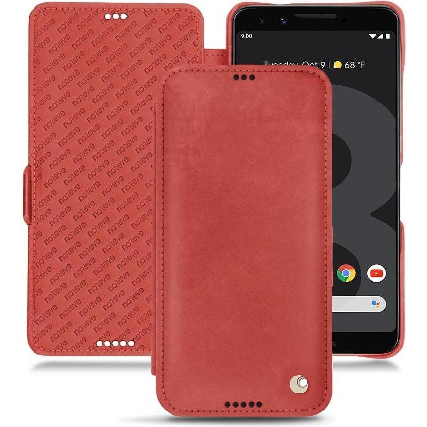 Noreve Lederschutzhülle horizontal (Google Pixel 3 XL), Smartphone Hülle, Rot