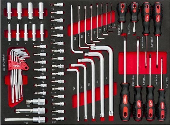Actual product image Airpress gereedschapswagen gevuld 217-delig (217 x)