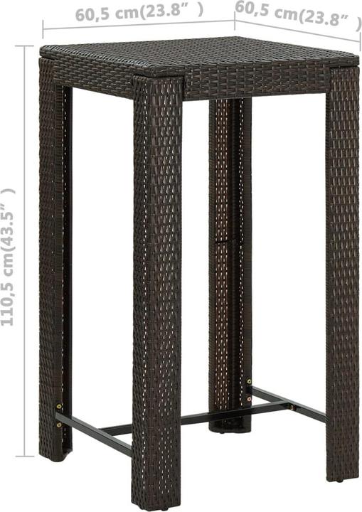 Produktbild vidaXL Bar-Set (60.50 x 60.50 x 110.50 cm)