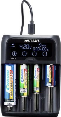 Immagine prodotto Voltcraft Caricatore per celle rotonde (1 pz., 10440, 14500, 14650, 16340, 17500, 17650, 17670, 18350, 18500, 18650, 22650, 26500, 26650, AA, AAA, C, AAAA, Sub-C, Caricabatterie senza batteria)