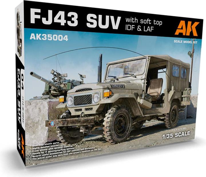 Produktbild AK Interactive 35004 FJ43 SUV w/Soft Top IDF & LAF 1:35 Plastic Model Kit