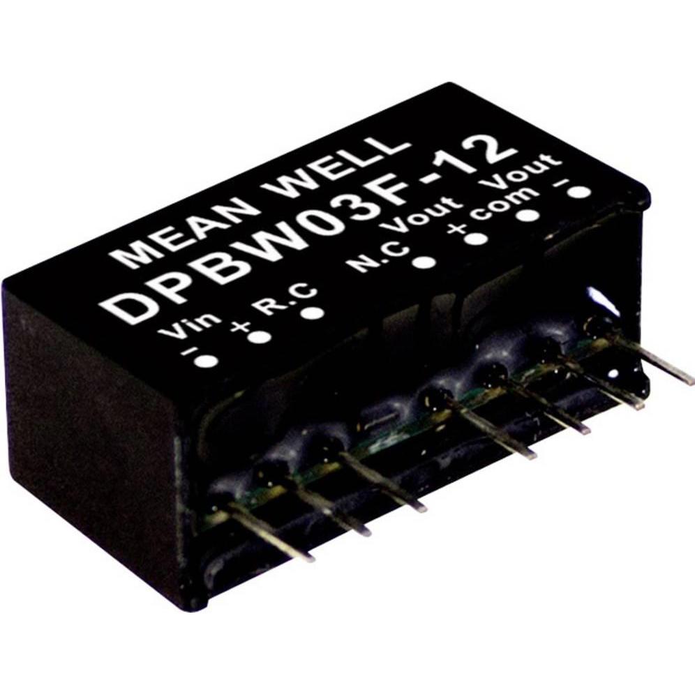 MeanWell, Spannungswandler, DC/DCWandlerModule Serie DPBW03 SIP/SIL8 Case Dual Output 1 geregelt