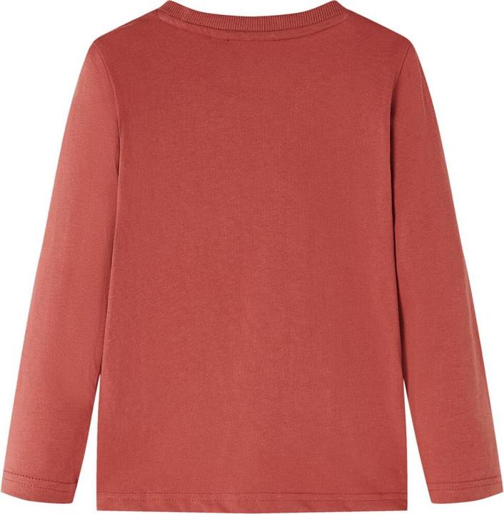 Image du produit vidaXL T-shirt manches longues enfant henné 140,Matière : 100 (140)