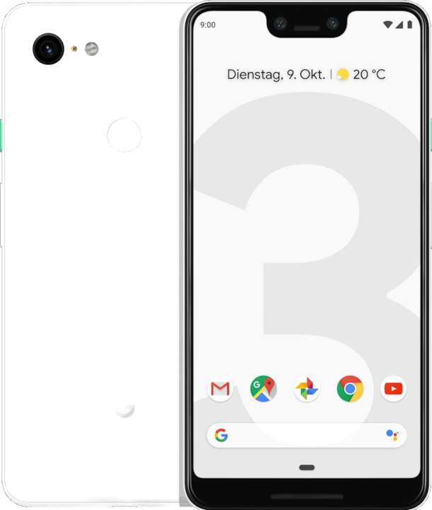 Google Pixel 3 XL (64 GB, Clearly White, 6.30", Single SIM, 12.20 Mpx, 4G)