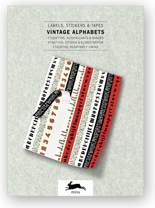 Actual product image Label & Sticker Book VINTAGE ALPHABETS (Gift box, 1 x)