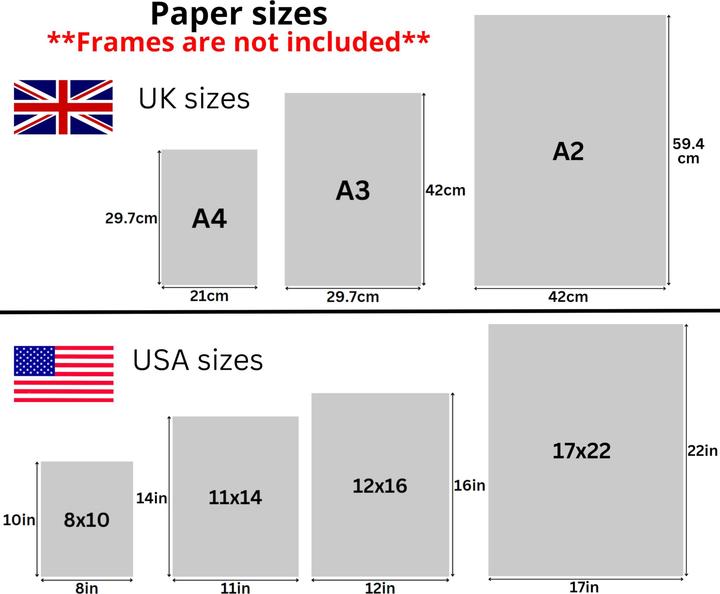 Alopini Drucke Du bist mein Sonnenschein - Set mit 3 ungerahmten Postern, A3 (29.70 x 42 cm)