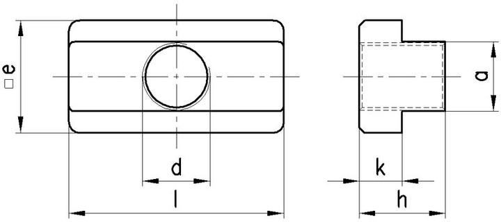 Produktbild Amf Muttern für T-Nuten 20 mm/M 18 lange Form