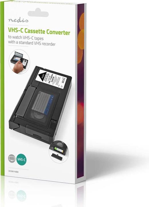 Produktbild Nedis VHS Converter Conversion: VHS-C to VHS Plug and Play Black