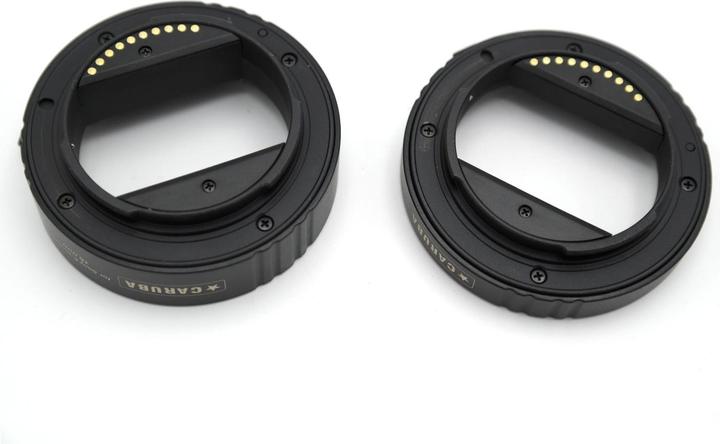 Actual product image Caruba Extension Tube Set Sony E Series Chrome APS C and FULL FRAME (Version II) (Macro intermediate ring, Sony E)