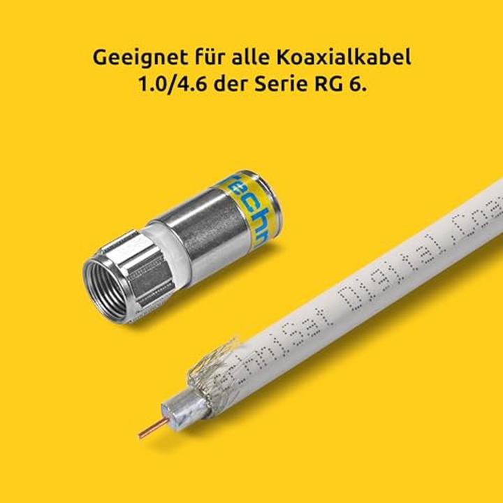 Actual product image TechniSat 0100/3337 Plug F technique compression 100 pieces (120 dB, Plugs and connectors)