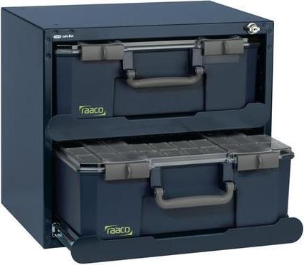 Produktbild Raaco Tresor B.451xT.330xH.403mm m.Schloss u.Teleskopschienen SafeBox 150x2 (bestückt)