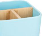 Actual product image Berilo square organizer 3 holes bamboo blue