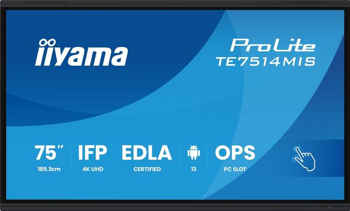 iiyama 75IN VA PANEL ANTI-GLARE 50 POINTS 3840X2160 8MS 435CD/M2 50 (3840 x 2160 Pixel, 75")