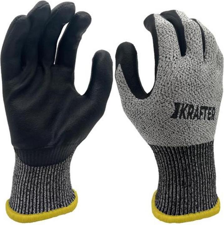 Produktbild FTM Arbeitshandschuh Nylon, 8/M, Schwarz/Grau (M)