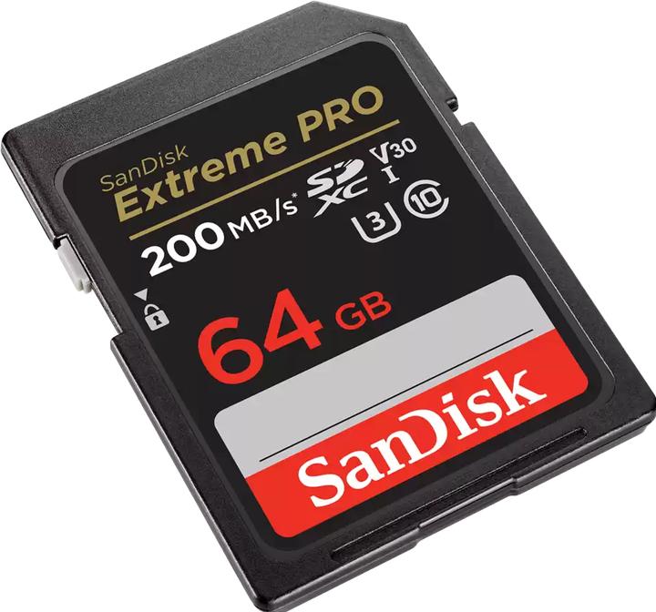 Actual product image SANDISK Extreme PRO UHS-I V30 (64 GB, SDXC, U3, UHS-I)