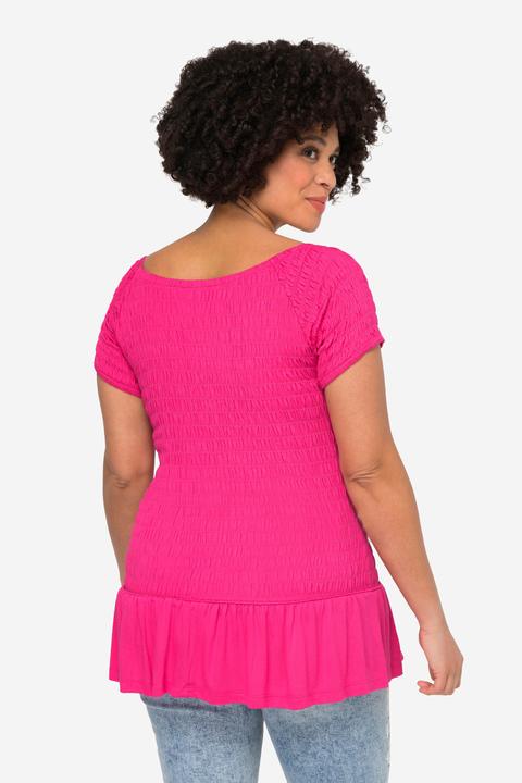 Produktbild Angel of Style Top, Slim Fit, elastisch gesmokt, Halbarm, Volant (44)