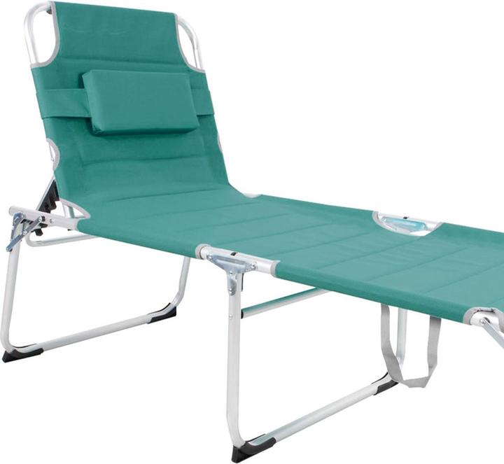 Produktbild Mojawo XXL Aluminium Gartenliege Sonnenliege Liege Kissen L200xB70cm (200 cm)