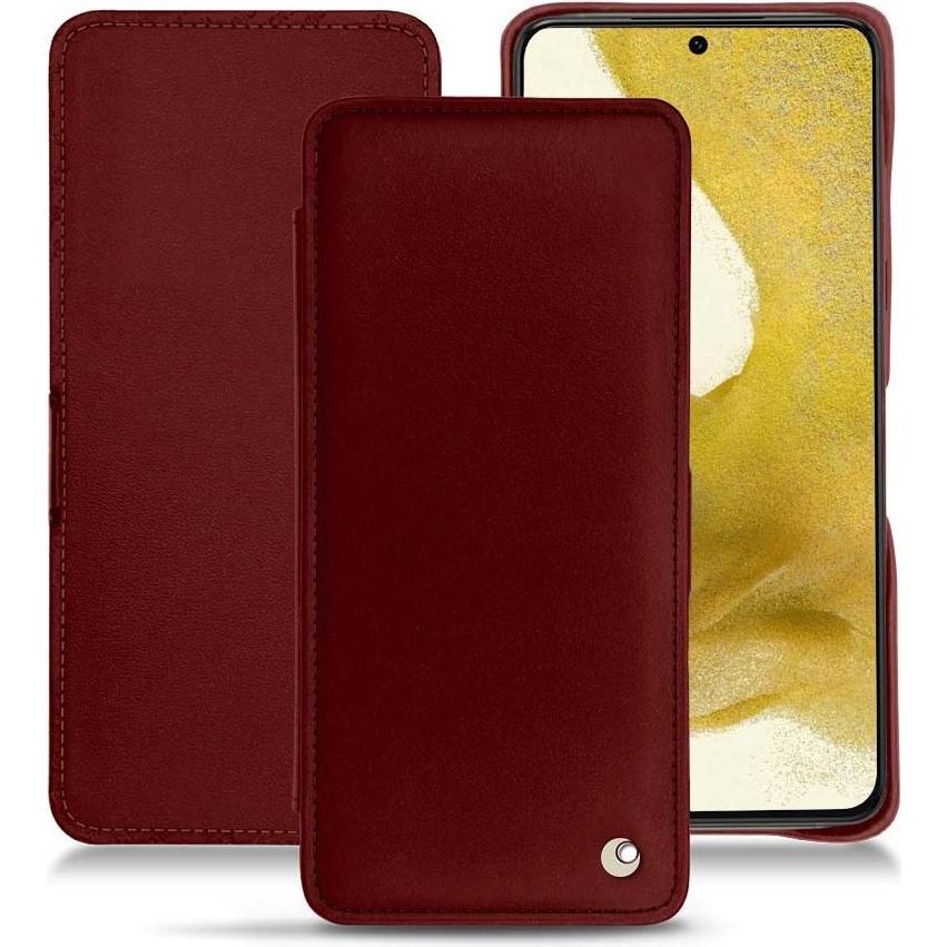 Noreve Lederschutzhülle horizontal (Samsung Galaxy S22), Smartphone Hülle, Rot
