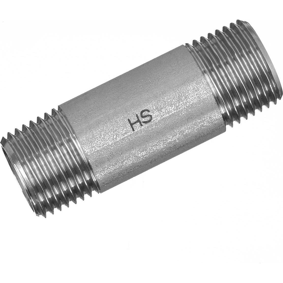 Magni, Rohrverbindungstechnik, HS Edelstahl-Rohrdoppelnippel 23 konisches Gewinde, 1, 120mm (Doppelnippel)