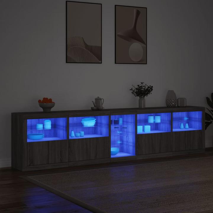 Image du produit vidaXL Sideboard avec éclairage LED (283 x 37 x 67 cm)