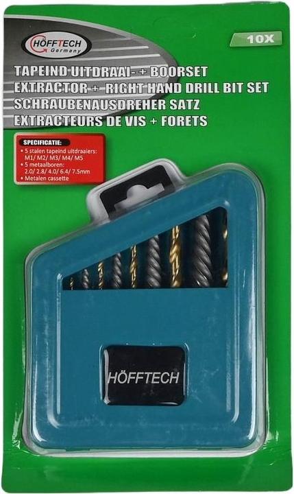 Actual product image ProPlus Extractor + left hand drill bit set 10 pieces