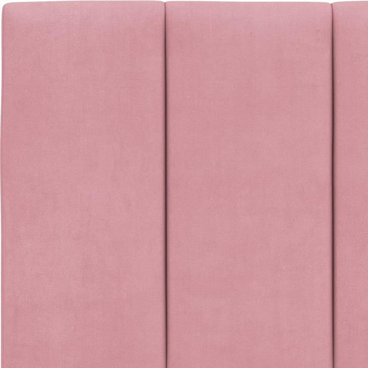 Produktbild vidaXL Bettgestell mit LED Polsterbett Bett Doppelbett Rosa 200x200cm Samt (200 x 200 cm)