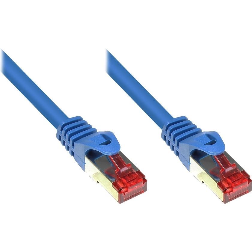 Exsys Patchkabel, Cat. 6, S/FTP, PiMF, PVC, 250MHz, blau, 0,5m (S/FTP, CAT6, 0.50 m), Netzwerkkabel
