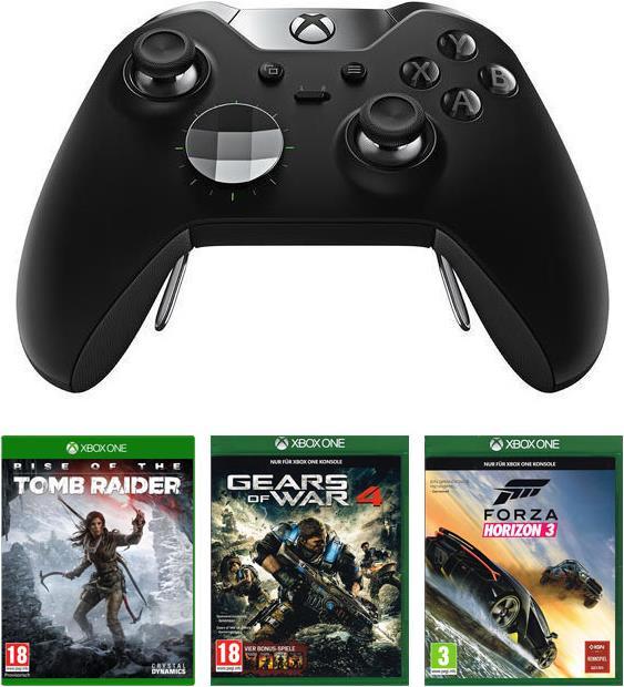 Produktbild Microsoft Elite Controller + FH3 + GoW4 + Tomb Raider